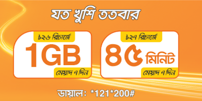 বাংলালিংক বন্ধ সিমের অফার  (banglalink bondho sim offer)